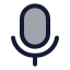 Mic icon with duotone standard style