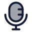 Mic icon with duotone standard style