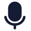 Mic icon with solid rounded style