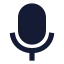 Mic icon with solid sharp style