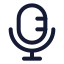 Mic icon with stroke rounded style