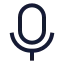 Mic icon with stroke sharp style