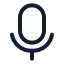 Mic icon with stroke standard style