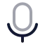 Mic icon with twotone rounded style