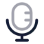 Mic icon with twotone rounded style