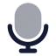 Mic icon with bulk rounded style