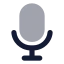 Mic icon with bulk rounded style