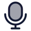 Mic icon with duotone rounded style