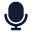Mic icon with solid rounded style