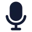 Mic icon with solid rounded style