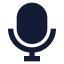 Mic icon with solid sharp style