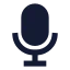 Mic icon with solid sharp style