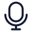 Mic icon with stroke rounded style
