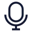 Mic icon with stroke sharp style