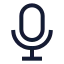 Mic icon with stroke sharp style
