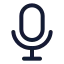 Mic icon with stroke standard style