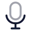 Mic icon with twotone rounded style
