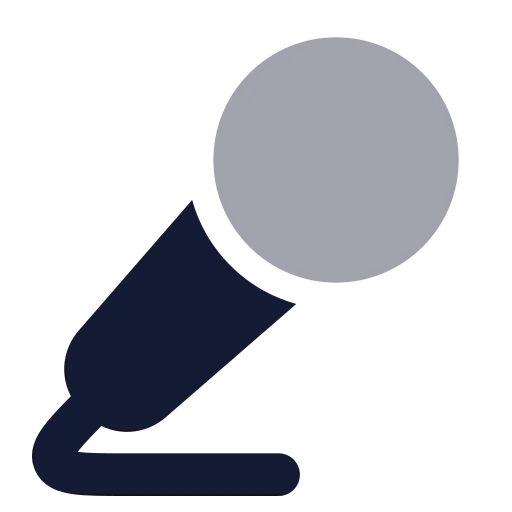 Mic Vocal Icon in Bulk Rounded style