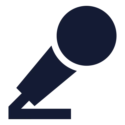 Mic Vocal Icon in Solid Sharp style