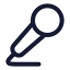 Micvocal icon with stroke rounded style