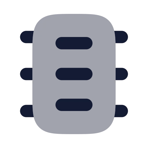 Microchip Icon in Bulk Rounded style