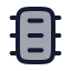 Microchip icon with duotone rounded style
