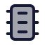 Microchip icon with duotone standard style