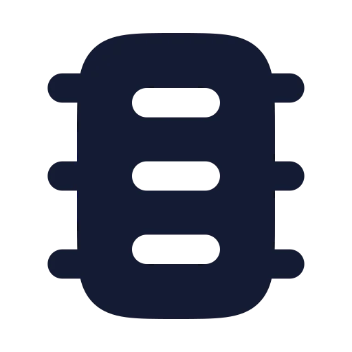 Microchip Icon in Solid Rounded style