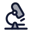 Microscope icon with duotone standard style