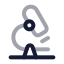 Microscope icon with twotone rounded style