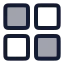 Microsoft icon with duotone rounded style