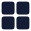 Microsoft icon with solid rounded style