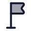Milestone icon with duotone standard style