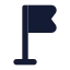 Milestone icon with solid standard style