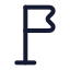 Milestone icon with stroke rounded style