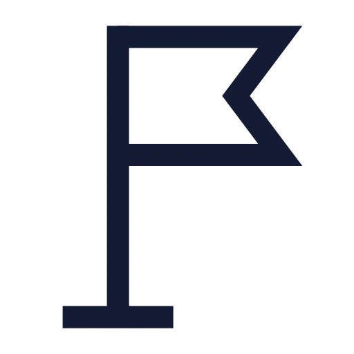 Milestone Icon in Stroke Sharp style