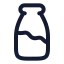 Milkbottle icon with stroke rounded style