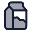 Milkcarton icon with duotone rounded style