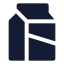 Milkcarton icon with solid sharp style