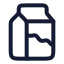 Milkcarton icon with stroke rounded style