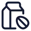 Milkoat icon with stroke rounded style