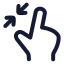 Minimize icon with stroke rounded style