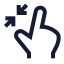 Minimize icon with stroke sharp style