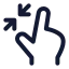 Minimize icon with stroke standard style