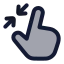 Minimize icon with duotone rounded style