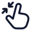 Minimize icon with stroke rounded style