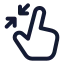 Minimize icon with stroke standard style
