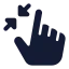 Minimize icon with solid standard style