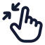 Minimize icon with stroke rounded style