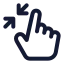 Minimize icon with stroke standard style